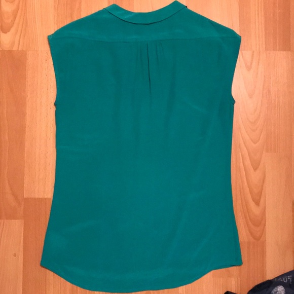 Max Studio turquoise silk blouse - Picture 5 of 5
